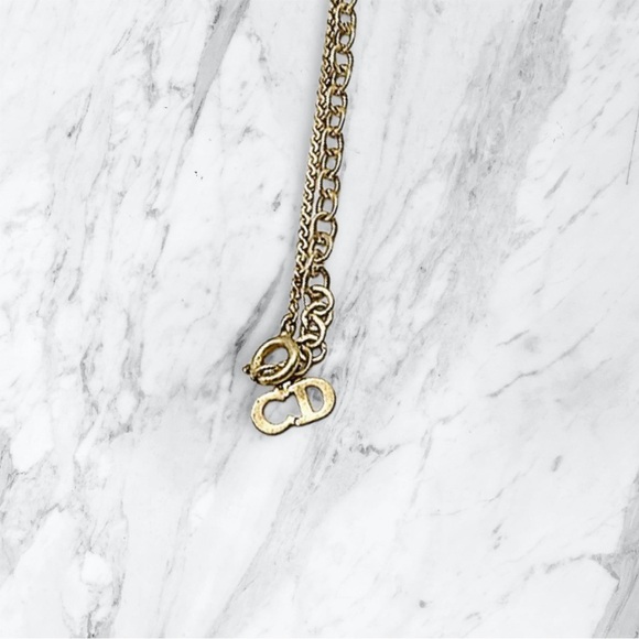 Christian Dior CD Rhinestone Necklace - Picture 4 of 4